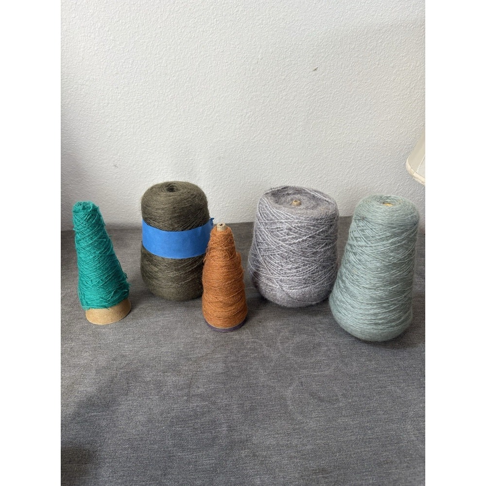 Vtn Lot 5 Cones Yarn for Knitting Machines Various Brands & Weights Wool/ Mohair